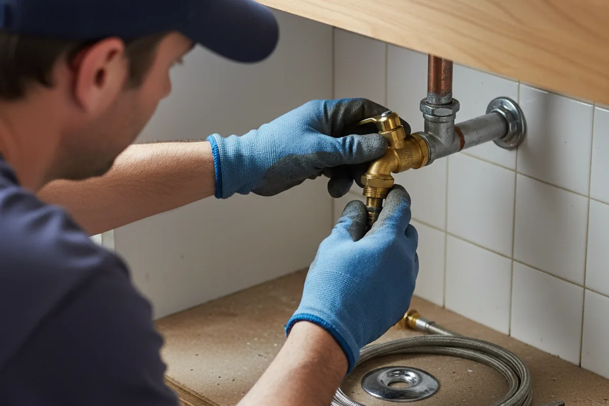 Shutoff valve and fitting work during Emergency Plumbing in Solana Beach
